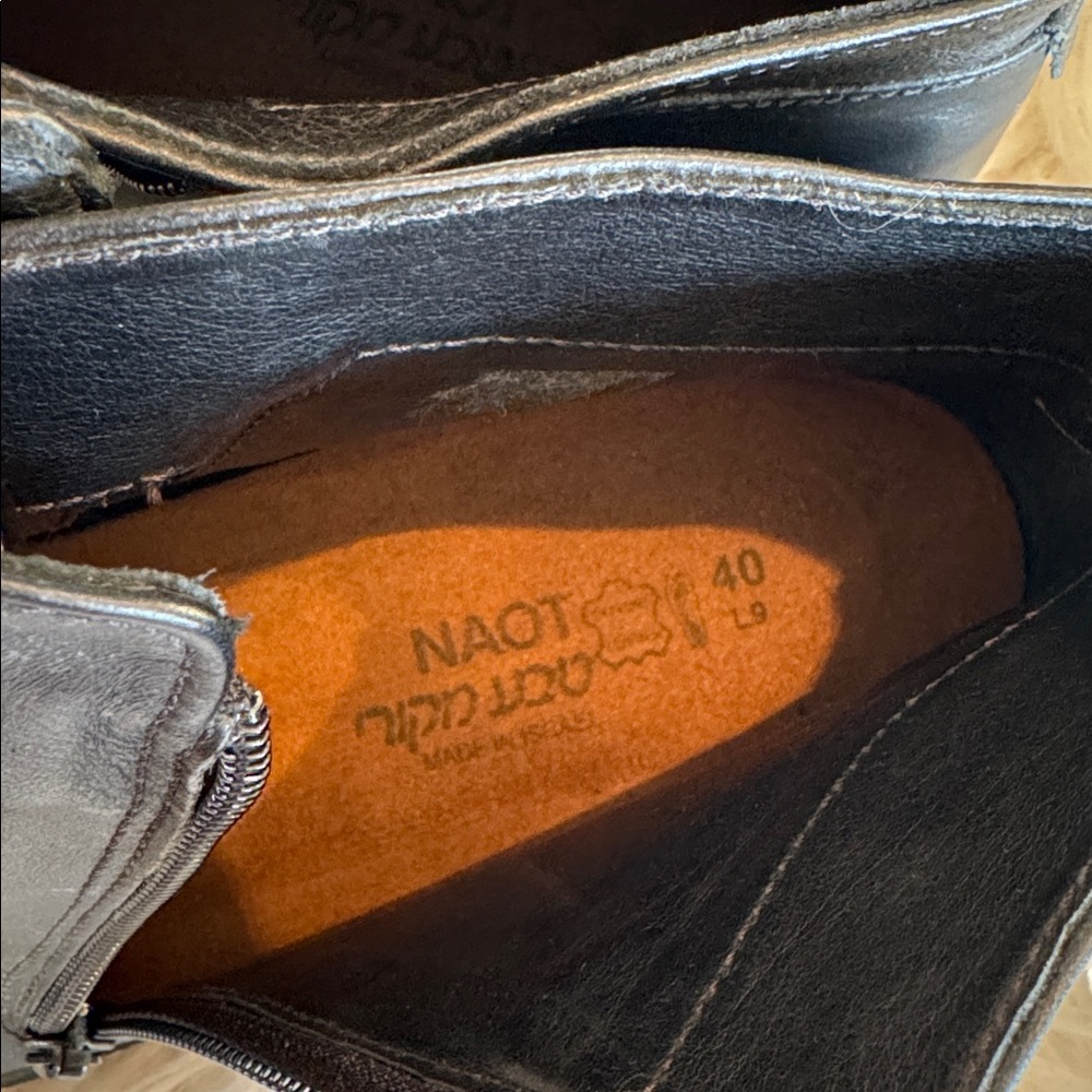 Naot Black Leather Ankle Boots - Picture 5 of 6